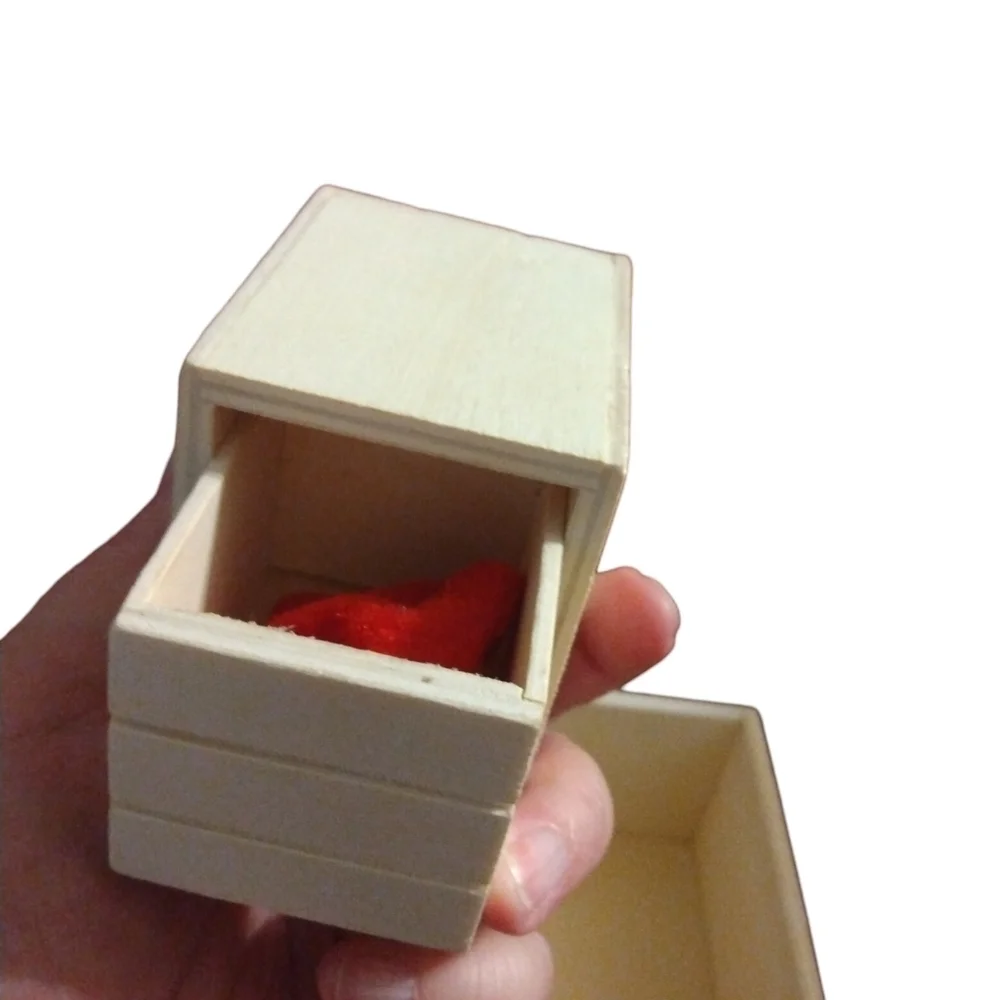 Nesting Box Mystical Dragon Vintage Wooden (5 piece) Hidden Storage 4x5 3x5 x 3